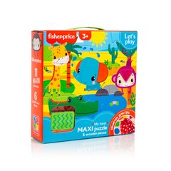 Пазлы Fisher-Price «Maxi puzzle & wooden pieces» (укр)