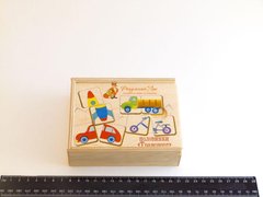 Дерев'яна іграшка половинки асоціації Транспорт