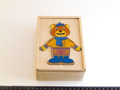 Розвиваюча дерев'яна іграшка Одягай-ка Ведмедик