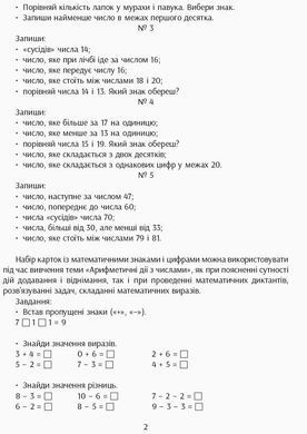 Математика. Картки на магнітах. Цифри і знаки. 1-4 класи