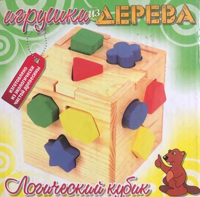 Дерев'яна іграшка Логічний кубик