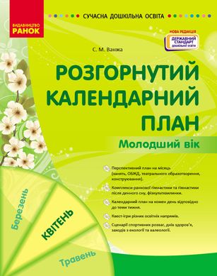 Розгорнутий календарний план КВІТЕНЬ. Молодший вік