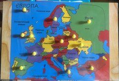 Рамка-вкладиші Монтессорі. Карта Європи