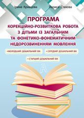 Программа Коррекционно-развивающая работа с детьми с общим и фонетико-фонематическим недоразвитием речи